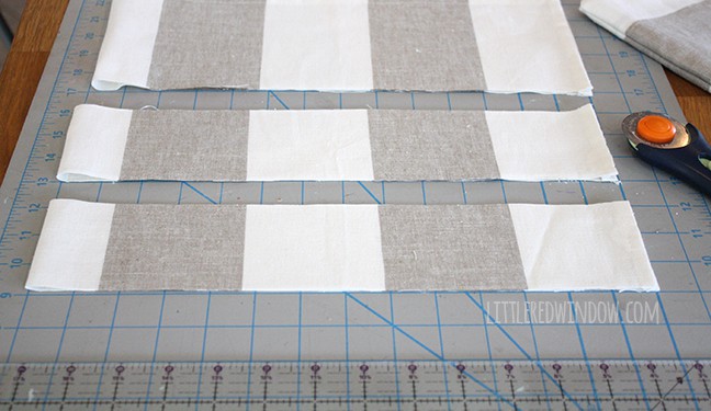 1 Hr. Tea Towel Tote Bag Tutorial | littleredwindow.com | Awesome tutorial to make a simple tote bag from tea towels in under and hour!