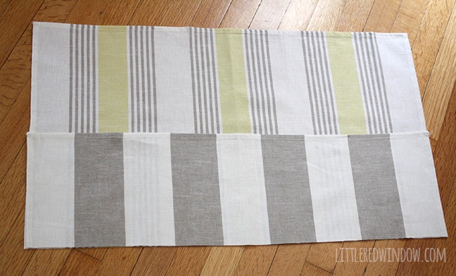 1 Hr. Tea Towel Tote Bag Tutorial | littleredwindow.com | Awesome tutorial to make a simple tote bag from tea towels in under and hour!