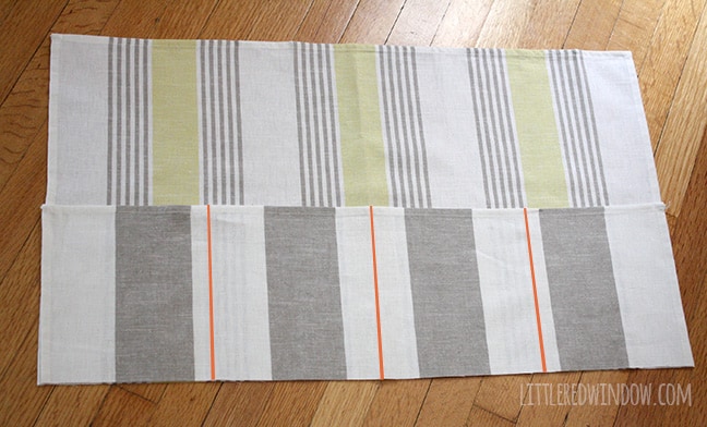 1 Hr. Tea Towel Tote Bag Tutorial | littleredwindow.com | Awesome tutorial to make a simple tote bag from tea towels in under and hour!