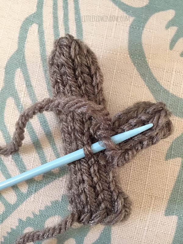 Free Tiny Reindeer Hat Knitting Pattern, perfect for Christmas! | littleredwindow.com