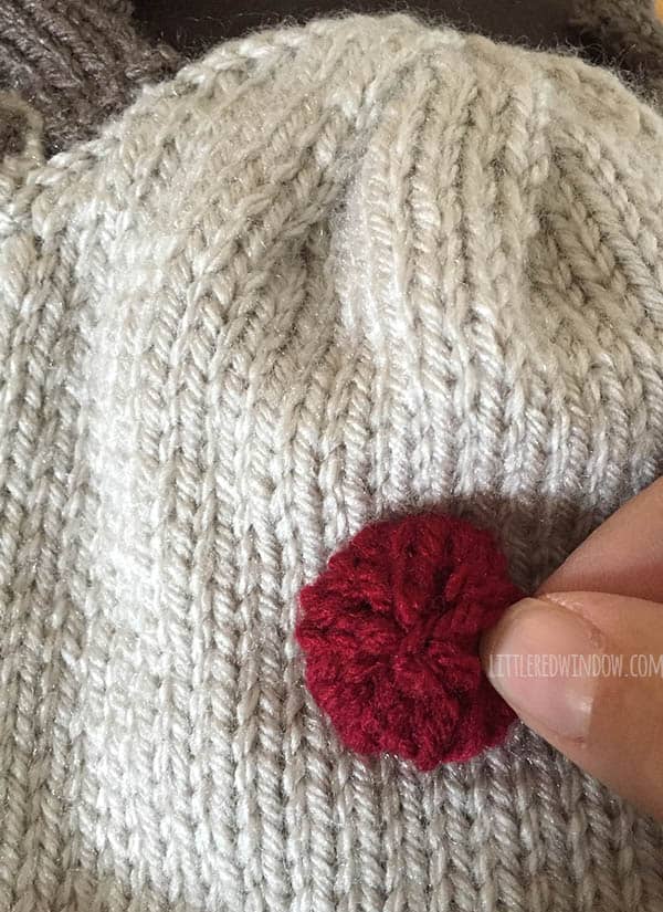 Free Tiny Reindeer Hat Knitting Pattern, perfect for Christmas! | littleredwindow.com