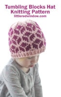 tumbling blocks hat knitting pattenr