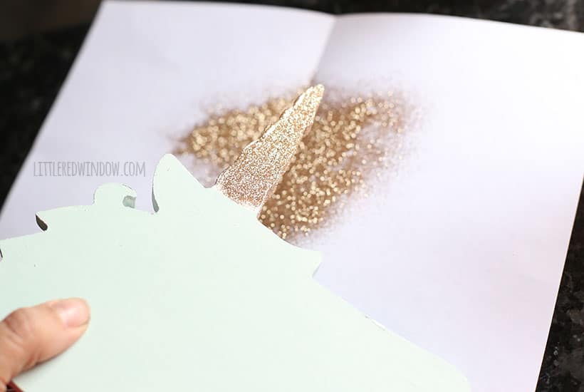 Cute Unicorn Plaque - makeover a dollar bin unicorn head plaque with a few easy steps! | littleredwindow.com