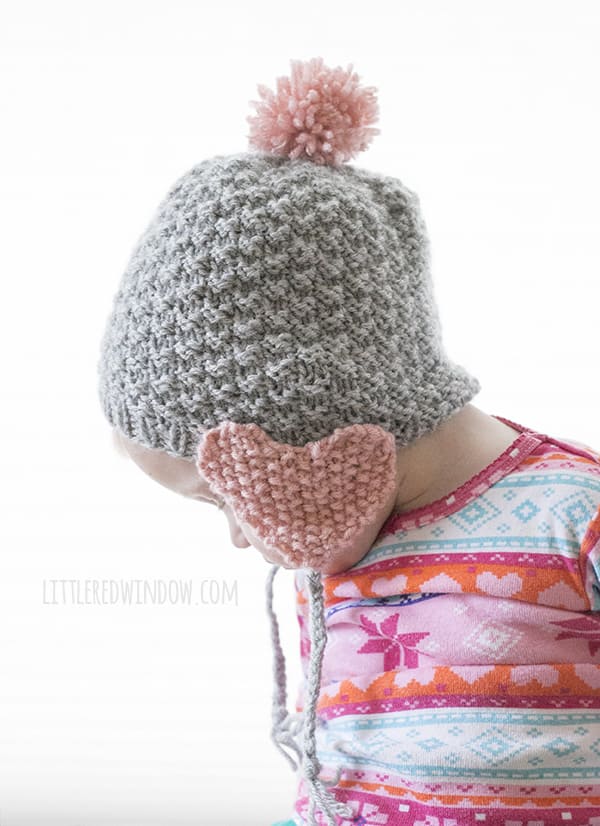 Valentine Heart Earflap Hat Knitting Pattern! | littleredwindow.com