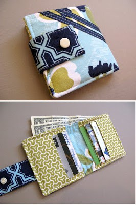 DIY wallet with cute fabric from modest maven