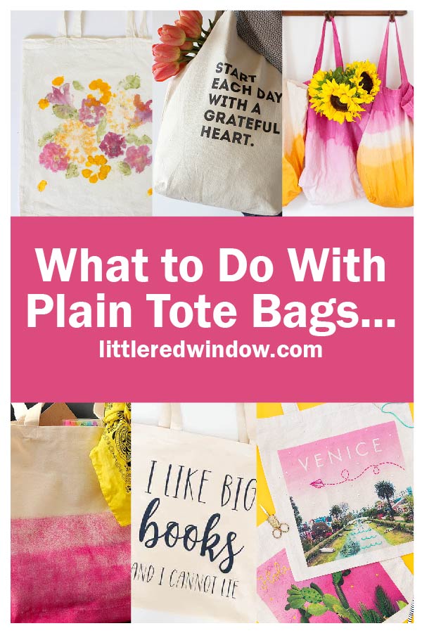 We often have too many in our home, here are some fantastic and creative ideas for what to do with plain tote bags!