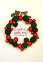 small yarn ball wreath