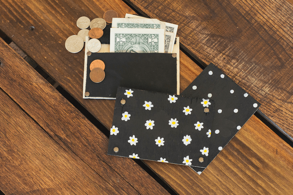 Wood and leather DIY wallet