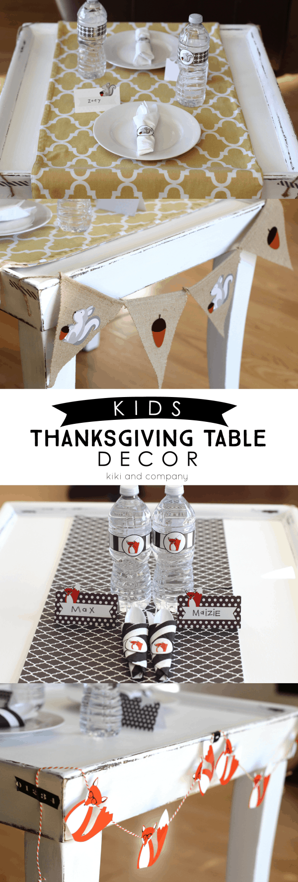 Kids' Table Printable Thanksgiving decor, the 36th avenue